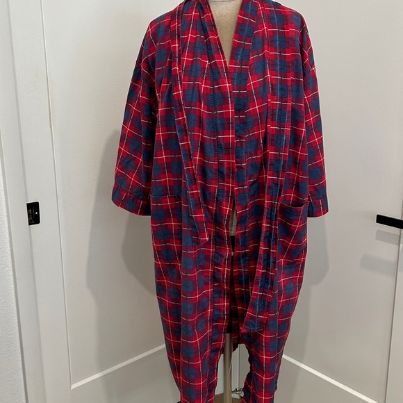 Vintage 80’s Christian Dior Tartan Plaid Robe / OSFM - Picture 11 of 12